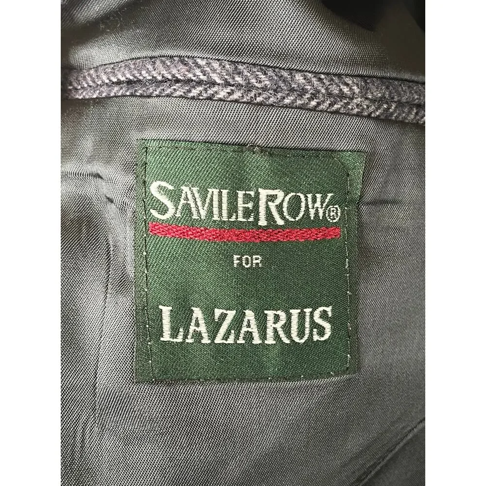Vintage Savile Row for Lazarus men's 100% wool blazer, blue/white, size 40R, EUC